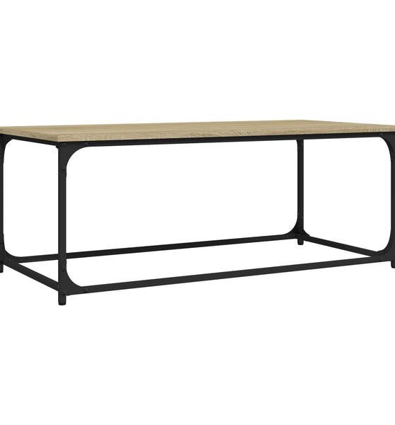 Couchtisch Sonoma Eiche 102x50x40 cm Holzwerkstoff und Eisen
