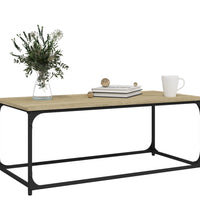 Couchtisch Sonoma Eiche 102x50x40 cm Holzwerkstoff und Eisen