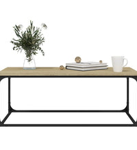 Couchtisch Sonoma Eiche 102x50x40 cm Holzwerkstoff und Eisen