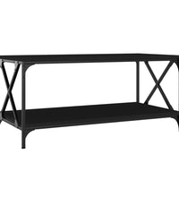 Couchtisch Schwarz 100x50x45 cm Holzwerkstoff und Eisen