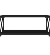 Couchtisch Schwarz 100x50x45 cm Holzwerkstoff und Eisen