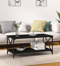 Couchtisch Schwarz 100x50x45 cm Holzwerkstoff und Eisen