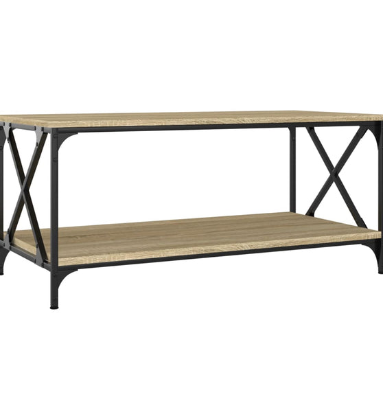 Couchtisch Sonoma Eiche 100x50x45 cm Holzwerkstoff und Eisen