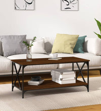 Couchtisch Braun Eichen-Optik 100x50x45 cm Holzwerkstoff Eisen