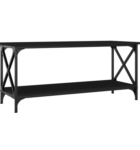 Couchtisch Schwarz 100x45x45 cm Holzwerkstoff und Eisen