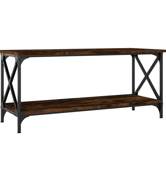 Couchtisch Räuchereiche 100x45x45 cm Holzwerkstoff und Eisen