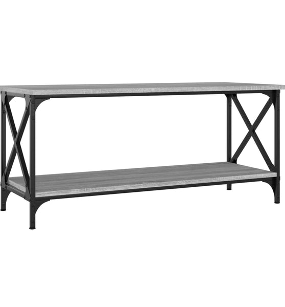 Couchtisch Grau Sonoma 100x45x45 cm Holzwerkstoff und Eisen