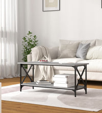 Couchtisch Grau Sonoma 100x45x45 cm Holzwerkstoff und Eisen