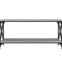 Couchtisch Grau Sonoma 100x45x45 cm Holzwerkstoff und Eisen
