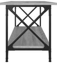 Couchtisch Grau Sonoma 100x45x45 cm Holzwerkstoff und Eisen
