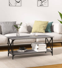 Couchtisch Grau Sonoma 100x45x45 cm Holzwerkstoff und Eisen