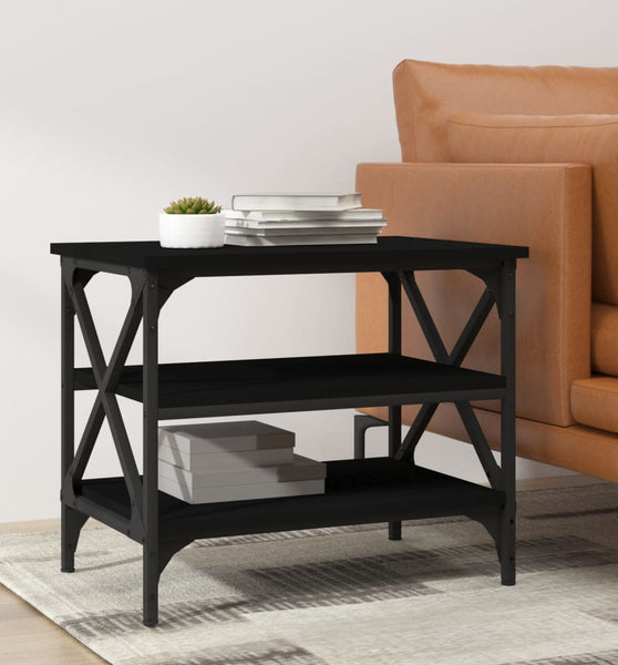 Beistelltisch Schwarz 55x38x45 cm Holzwerkstoff