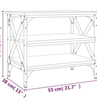 Beistelltisch Grau Sonoma 55x38x45 cm Holzwerkstoff