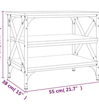 Beistelltisch Braun Eichen-Optik 55x38x45 cm Holzwerkstoff