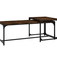 Couchtische 2 Stk. Räuchereiche Holzwerkstoff