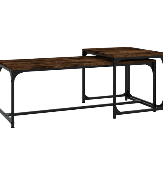 Couchtische 2 Stk. Räuchereiche Holzwerkstoff