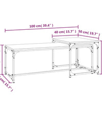 Couchtische 2 Stk. Räuchereiche Holzwerkstoff