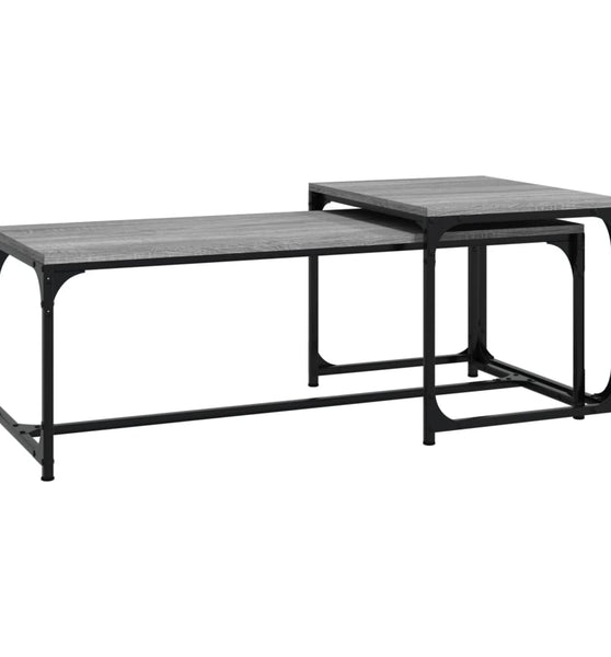 Couchtische 2 Stk. Grau Sonoma Holzwerkstoff