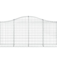 Gabionen mit Hochbogen 8 Stk. 200x30x80/100 cm Verzinktes Eisen