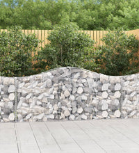 Gabionen mit Hochbogen 8 Stk. 200x30x80/100 cm Verzinktes Eisen