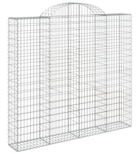 Gabionen mit Hochbogen 9 Stk. 200x50x180/200cm Verzinktes Eisen