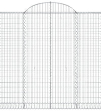 Gabionen mit Hochbogen 9 Stk. 200x50x180/200cm Verzinktes Eisen