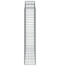 Gabionen mit Hochbogen 3 Stk. 200x50x200/220cm Verzinktes Eisen