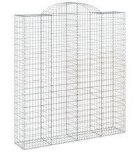 Gabionen mit Hochbogen 2 Stk. 200x50x220/240cm Verzinktes Eisen