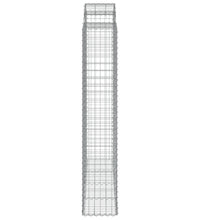 Gabionen mit Hochbogen 2 Stk. 200x50x220/240cm Verzinktes Eisen