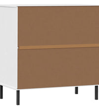 Sideboard OSLO mit 3 Schubladen Weiß 77x40x79,5 cm Massivholz