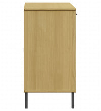 Sideboard OSLO mit Metallbeinen Braun 113x40x77 cm Massivholz