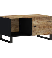 Couchtisch 80x50x40 cm Massivholz Mango & Holzwerkstoff