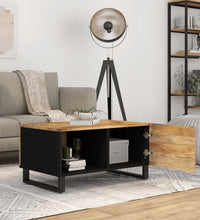 Couchtisch 80x50x40 cm Massivholz Mango & Holzwerkstoff