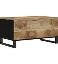 Couchtisch 80x50x40 cm Massivholz Mango & Holzwerkstoff