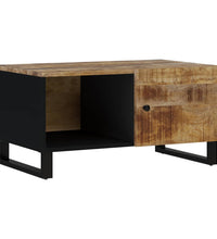 Couchtisch 80x50x40 cm Massivholz Mango & Holzwerkstoff
