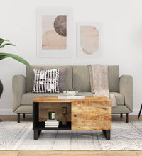 Couchtisch 80x50x40 cm Massivholz Mango & Holzwerkstoff