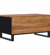 Couchtisch 80x50x40 cm Massivholz Akazie & Holzwerkstoff