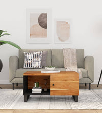 Couchtisch 80x50x40 cm Massivholz Akazie & Holzwerkstoff