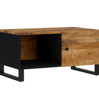 Couchtisch 80x50x40 cm Massivholz Mango & Holzwerkstoff