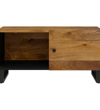 Couchtisch 80x50x40 cm Massivholz Mango & Holzwerkstoff