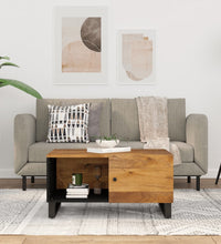 Couchtisch 80x50x40 cm Massivholz Mango & Holzwerkstoff