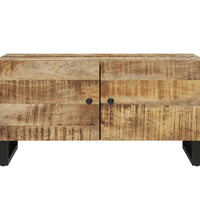 Couchtisch 80x50x40 cm Massivholz Mango & Holzwerkstoff