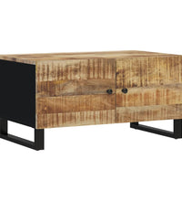 Couchtisch 80x50x40 cm Massivholz Mango & Holzwerkstoff