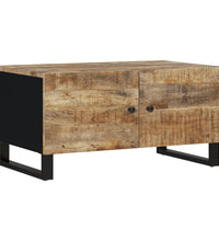 Couchtisch 80x50x40 cm Massivholz Mango & Holzwerkstoff
