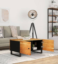 Couchtisch 80x50x40 cm Massivholz Akazie & Holzwerkstoff