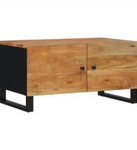 Couchtisch 80x50x40 cm Massivholz Akazie & Holzwerkstoff