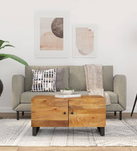 Couchtisch 80x50x40 cm Massivholz Mango & Holzwerkstoff