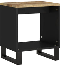 Couchtisch 40x31x46 cm Massivholz Mango & Holzwerkstoff