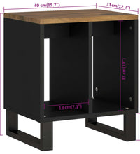 Beistelltisch 40x31x46 cm Massivholz Mango & Holzwerkstoff