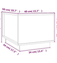 Couchtisch 40x50x35 cm Massivholz Kiefer